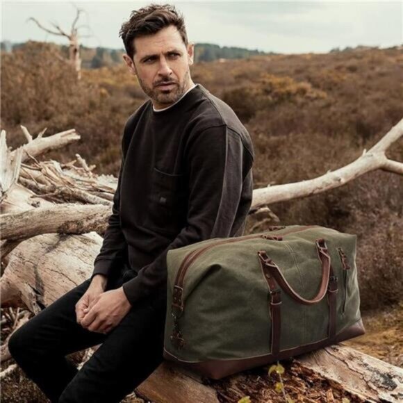 Canvas Duffel Bag for Men - Picture 1 of 7